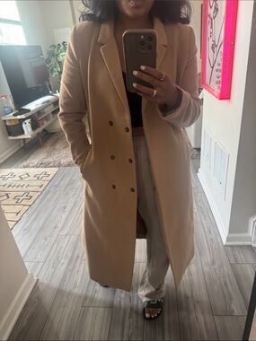 Forever 21 Long Coat Camel Color Sz. L